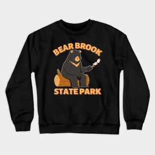 Bear Brook State Park Camping Bear Crewneck Sweatshirt